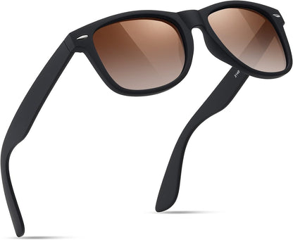 Sunglasses Men Polarized Sunglasses for Mens and Womens,Black Retro Sun Glasses Driving Fishing UV Protection