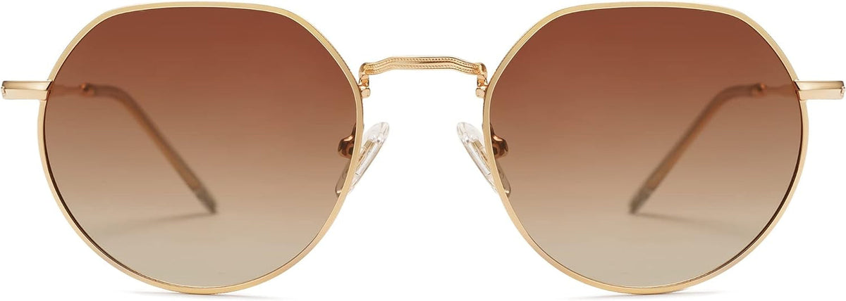 Round Polygon Polarized Sunglasses for Women Men Retro Classic Vintage Shades SJ1157