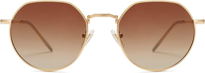 Round Polygon Polarized Sunglasses for Women Men Retro Classic Vintage Shades SJ1157