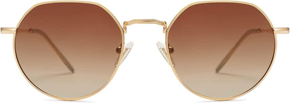 round Polygon Polarized Sunglasses for Women Men Retro Classic Vintage Panto Shades SJ1157
