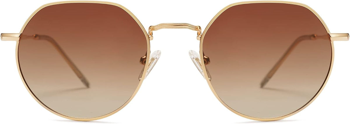 round Polygon Polarized Sunglasses for Women Men Retro Classic Vintage Panto Shades SJ1157