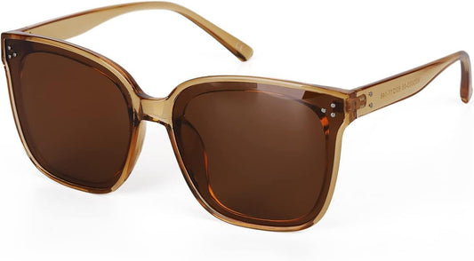 Sunglasses Womens, Oversized Pink Sunglasses for Women with Trendy Mirrored Lens UV400 Blocking