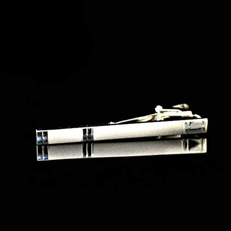 Mens Woven Tie and Pocket Square with Tie Bar Sets Solid Necktie