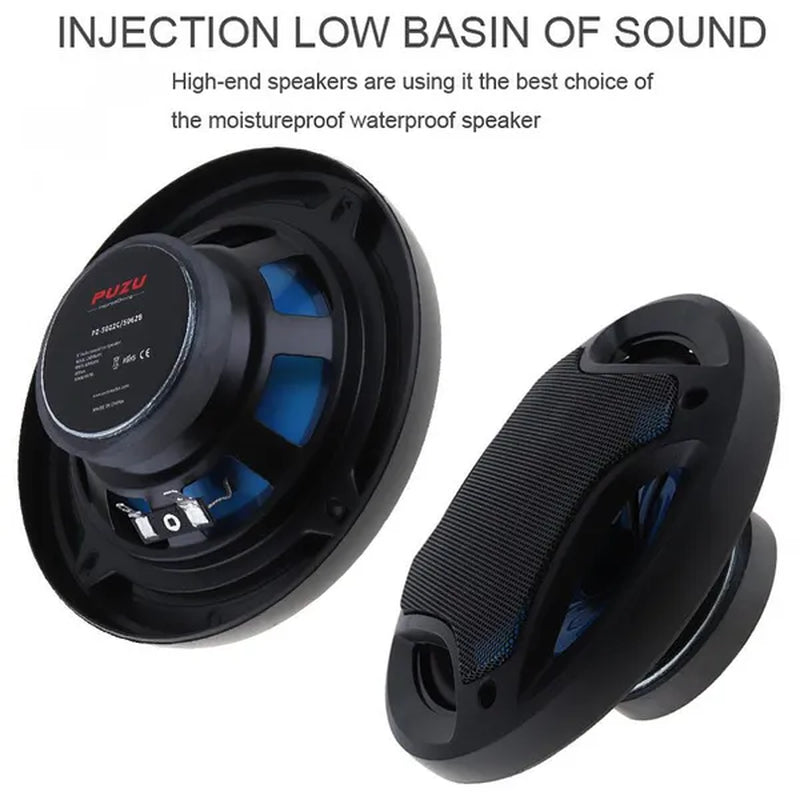 2Pcs 5 Inch 150W 3 Way Car Coaxial Horn Auto Audio Music Stereo Full Range Frequency Hifi Speakers Non-Destructive Installation