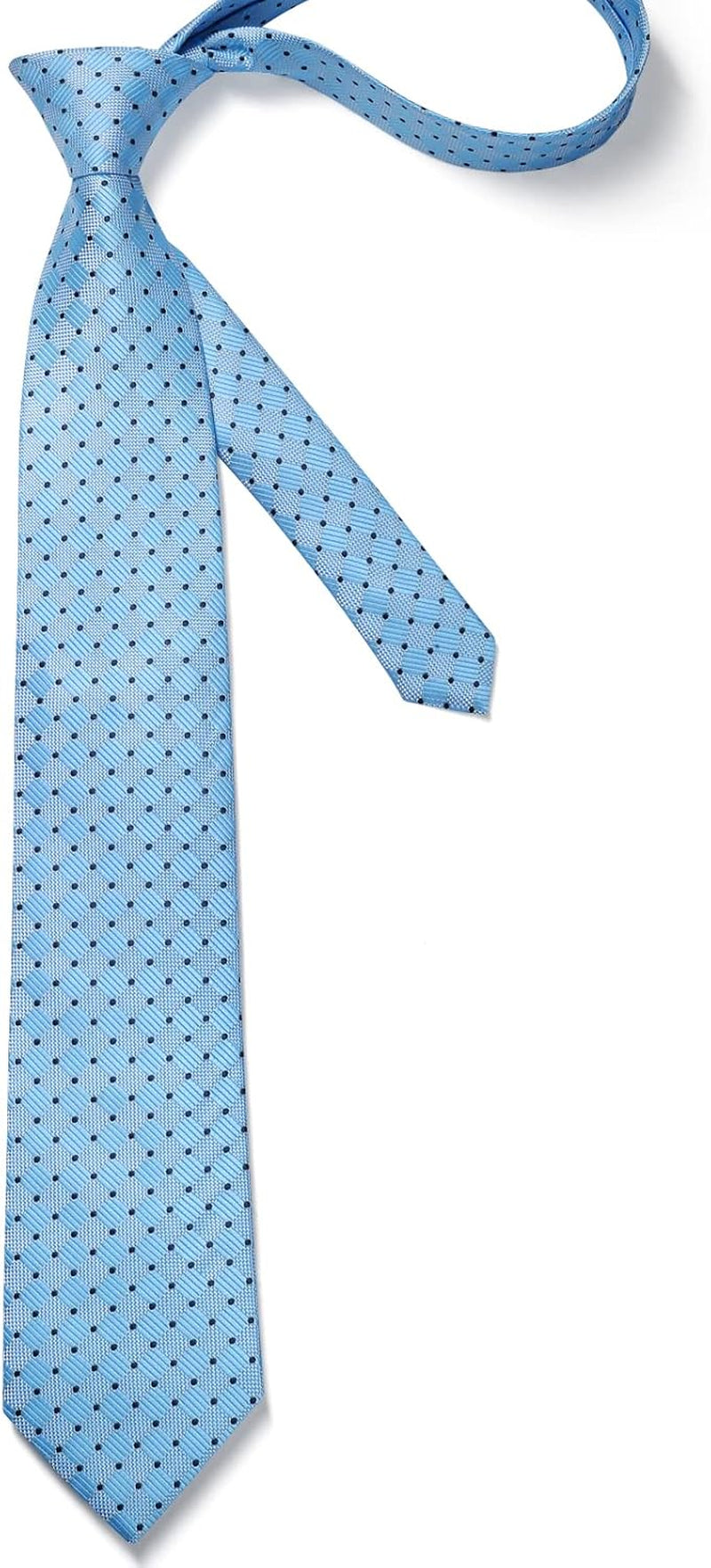 Mens Ties Plaid Tie and Pocket Square Set Classic Woven Formal Checkered Neckties & Handkerchief Wedding Party
