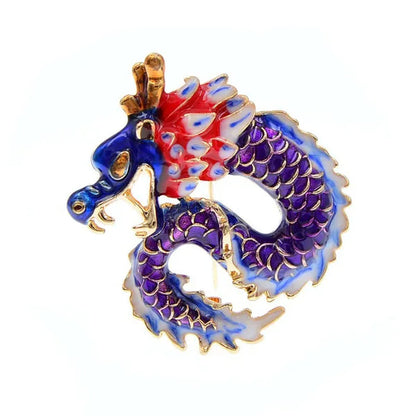 Enamel Creative Dragon Brooch For Women Child Brooches Pin Winter Desgin Party Gift