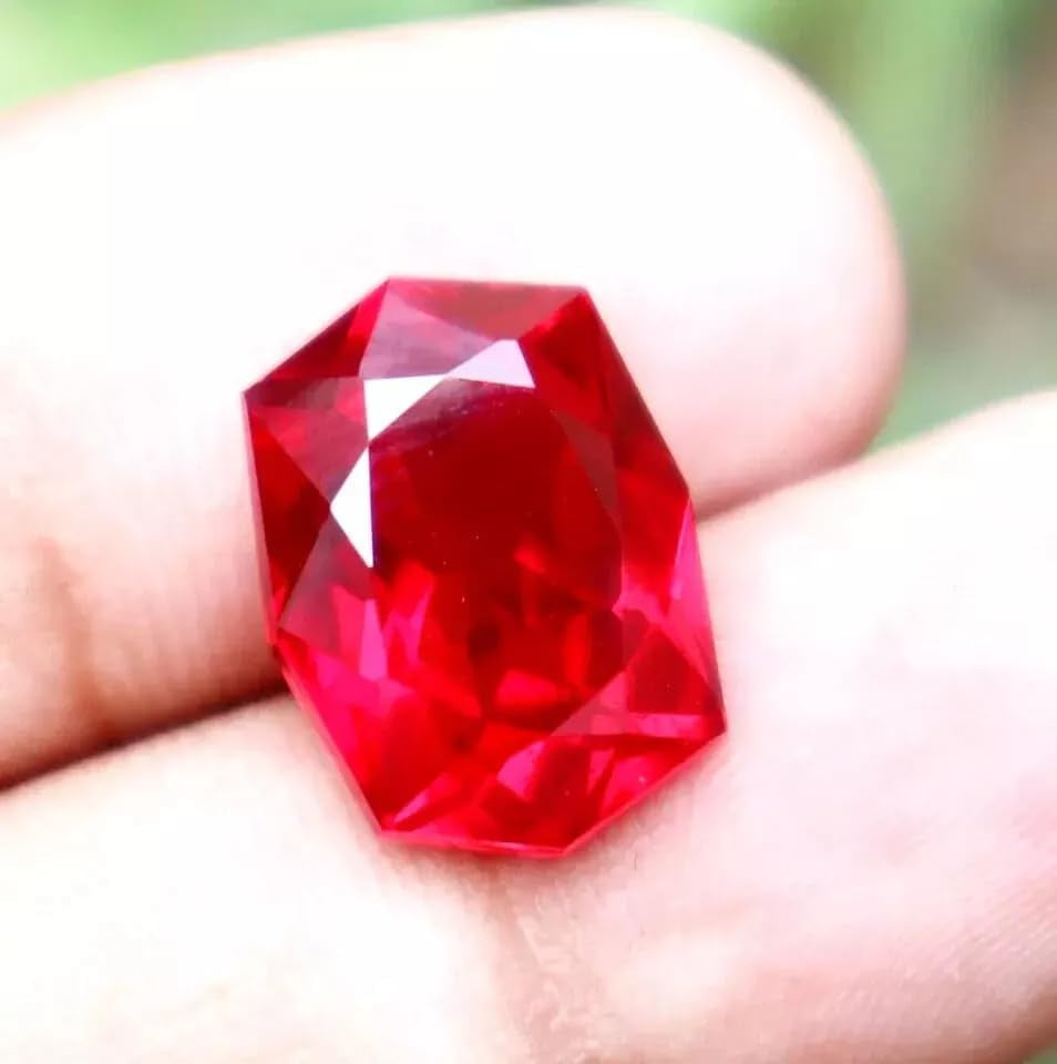 10-12 Ct Real Crystal Natural Red Ruby Fancy Shape Certified Loose Gemstones for Jewelry Making