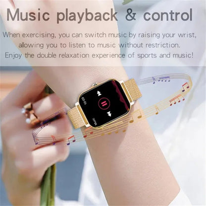 LIGE New Women Smart Watch Men 1.69" Color Screen Full touch Bluetooth Call Smart Bracelet Life Waterproof Fitness Tracker Ladies Health Bracelets Relogio Smartwatch+Gift