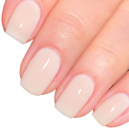 Milky White Gel Nail Polish 15ml Nude Gel Polish Clear Jade White Translucent Soak Off U V Sheer Neutral Gel Nail French Manicure for Nail Art Gel 0.5Oz