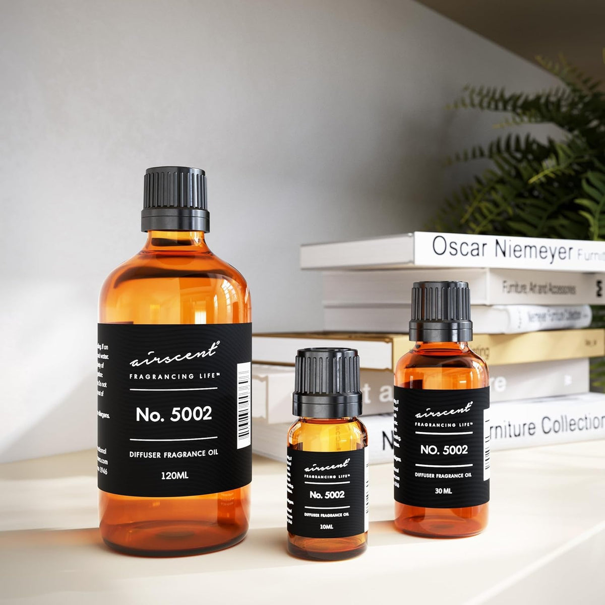 Airscent Creed-Aventus-Inspired Diffuser Oil - No. 5002 Perfume Dupe - Premium Fragrance Oil Blend for Ultrasonic and Waterless Diffusers and Crafting - 30 Ml, 1 Fl Oz Glass Bottle with Dropper