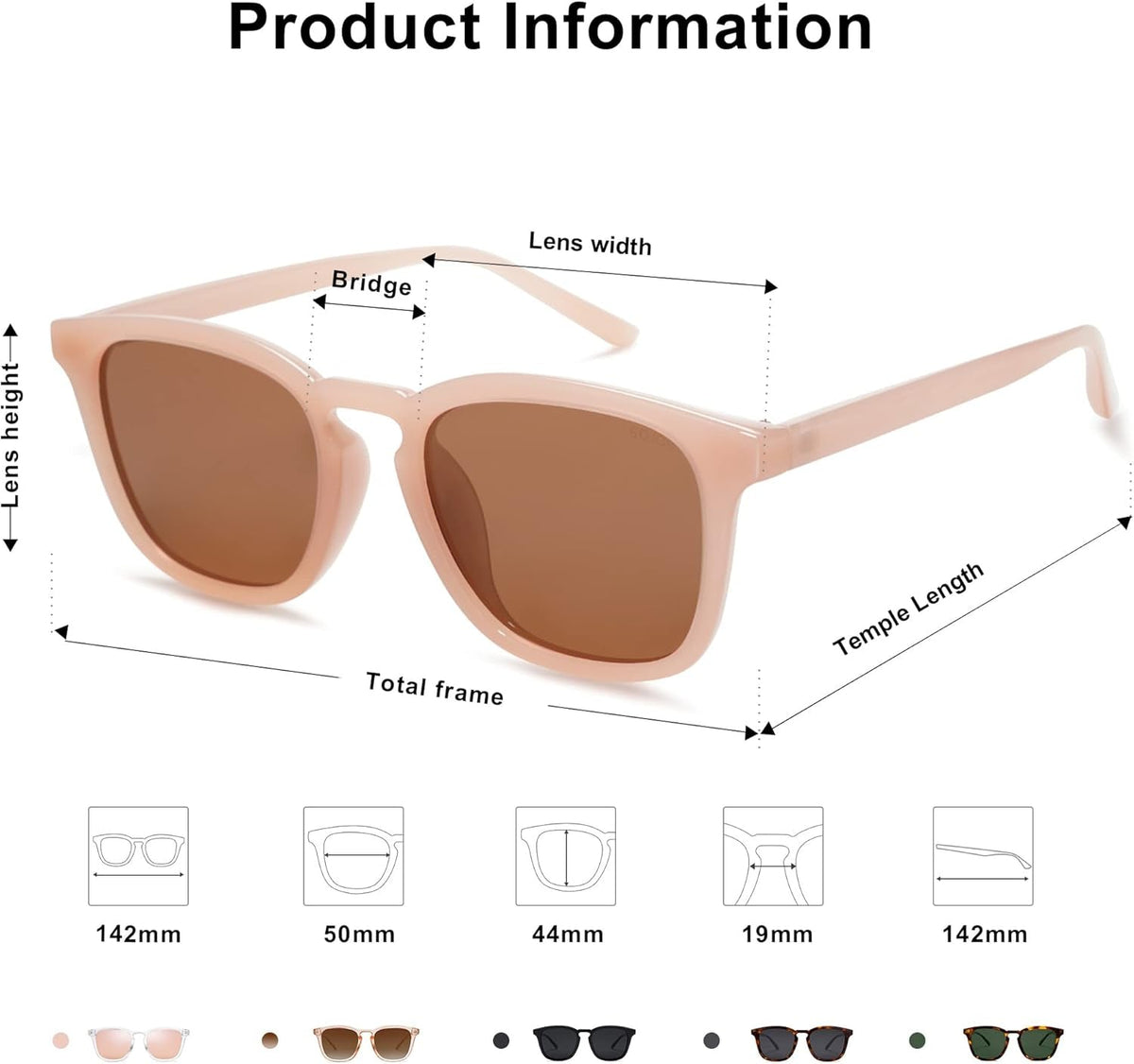 Polarized Sunglasses for Women Men Classic Vintage Style Shades