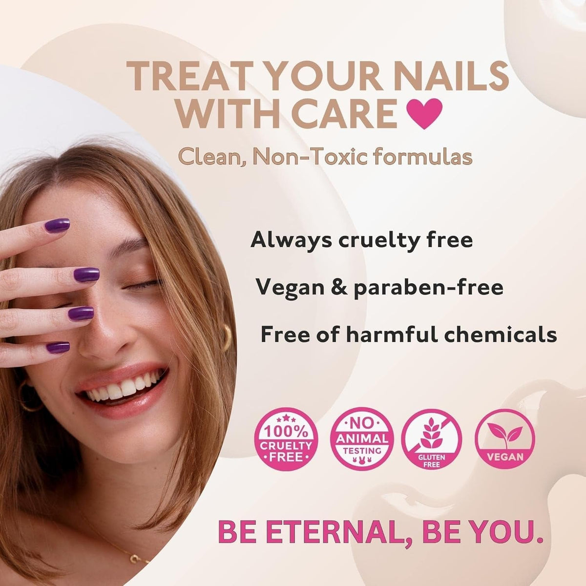 Glitter Nail Polish Set for Women (PINKFETTI) - Hot Pink Nail Polish Set for Girls | Long Lasting & Quick Dry Natural Nail Polish Kit for Home DIY Mani Pedi | Made in USA, 13.5Ml (Set of 5)