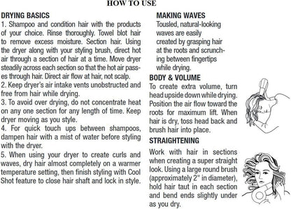 Travel Hair Dryer with Dual Voltage, 1875W Compact Hair Dryer with Folding Handle, Travel Blow Dryer