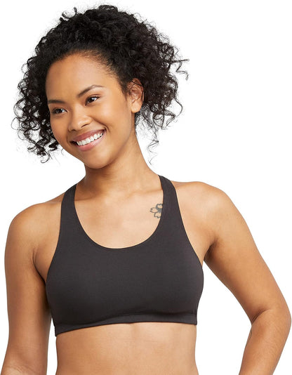 Women'S Racerback Cotton T-Back Bralette (3 Pack)