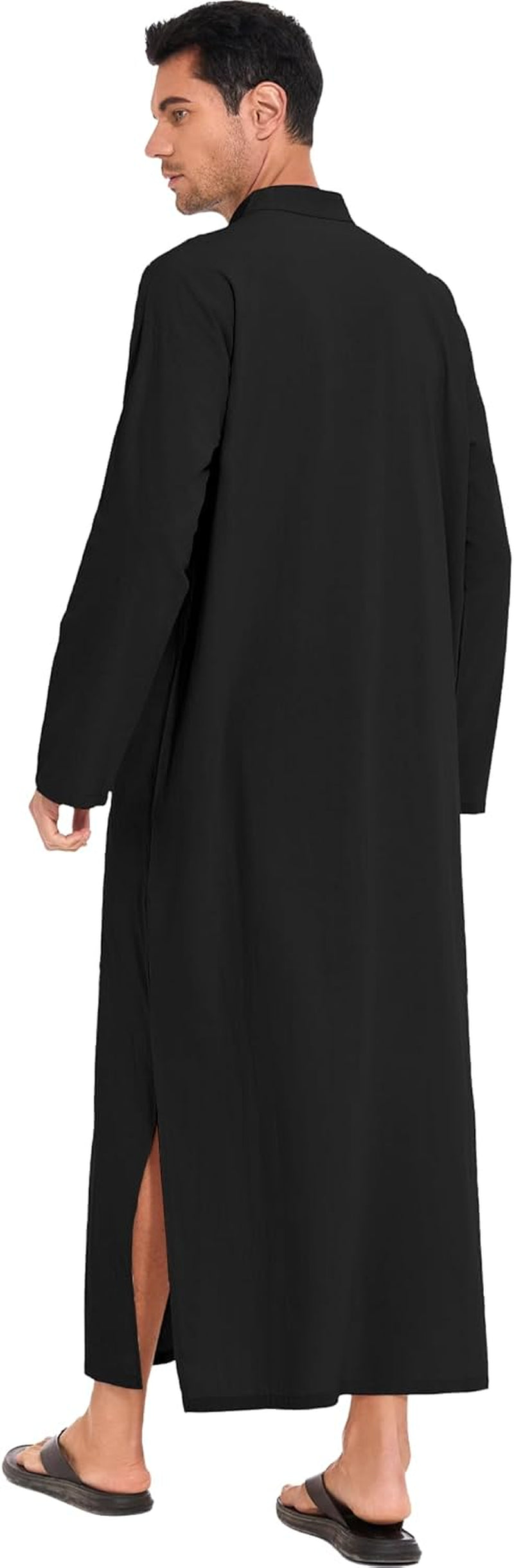 Kaftan for Men Button down Men Kaftan with Pocket Islamic Thobe for Men