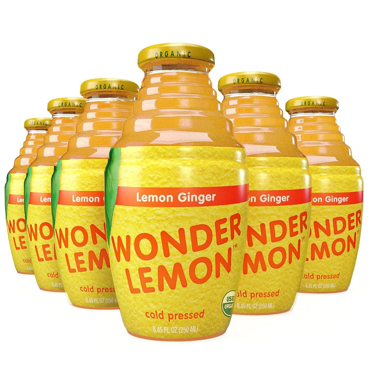 Organic Lemon Ginger Cold Pressed Juice, 8.45Oz (6 Pack)