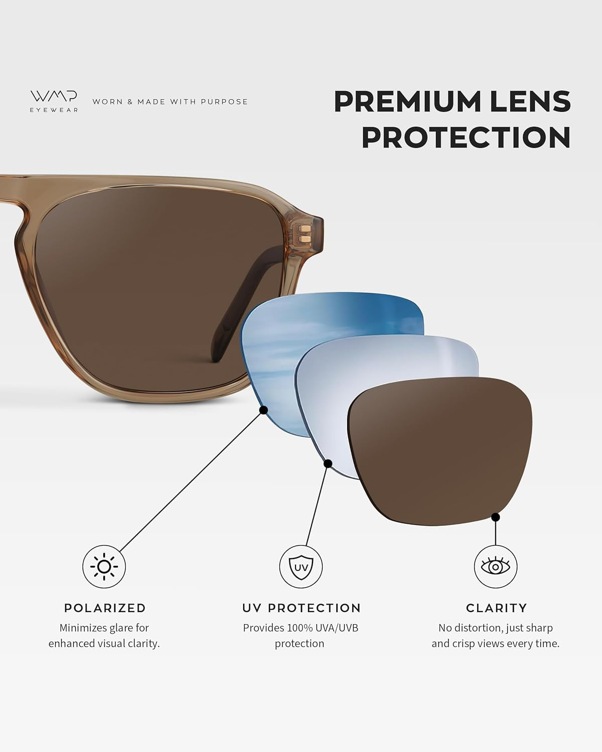 Polarized Modern Aviator One-Bridge Square Mens Sunglasses