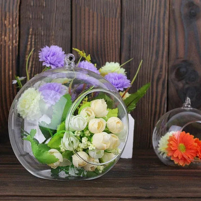 Creative Hanging Glass Ball Vase Flower Plant Pot Terrarium Container Decor  ORG