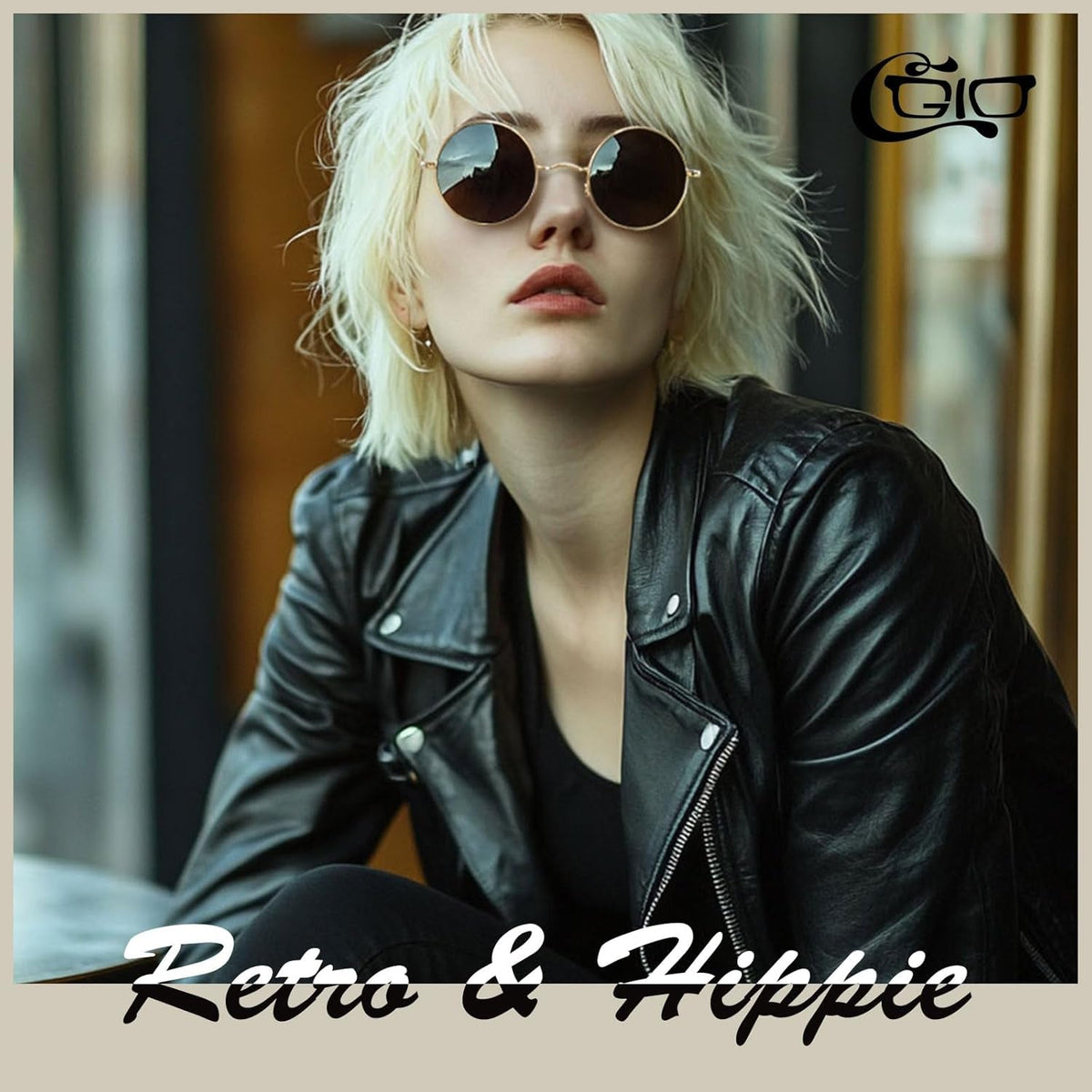 Retro round Polarized Sunglasses Mens Womens Circle Metal Hippie Shades UV400 Protection E01