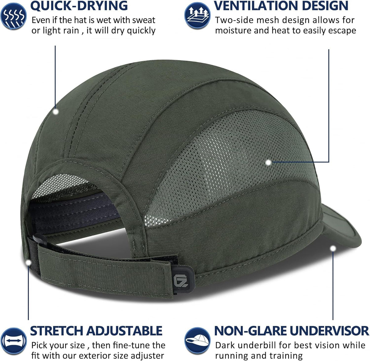 Quick Dry Run Hat Cooling Breathable Mesh