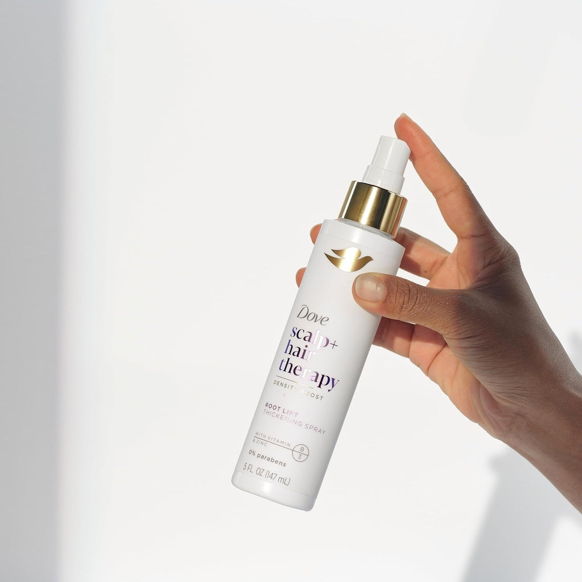 Density Boost Root Lift Thickening Spray for Fuller Hair and Scalp Therapy, with Vitamin B3, Zinc and 0% Sulfates, 5 Oz