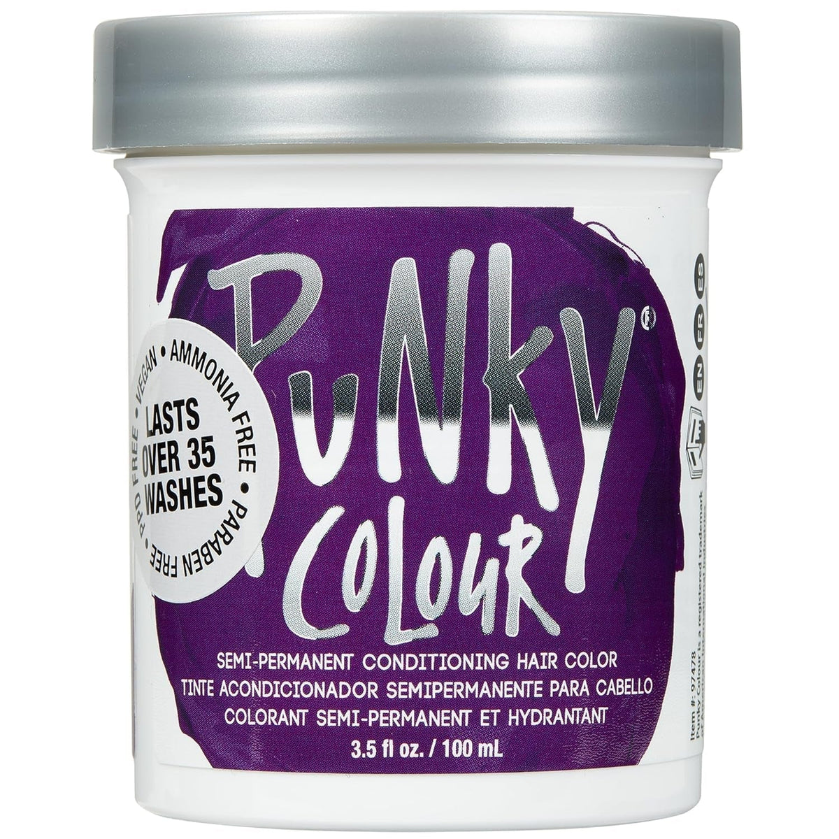 Purple Semi Permanent Conditioning Hair Color, Lasts up to 35 Washes, 3.5 Fluid Ounce