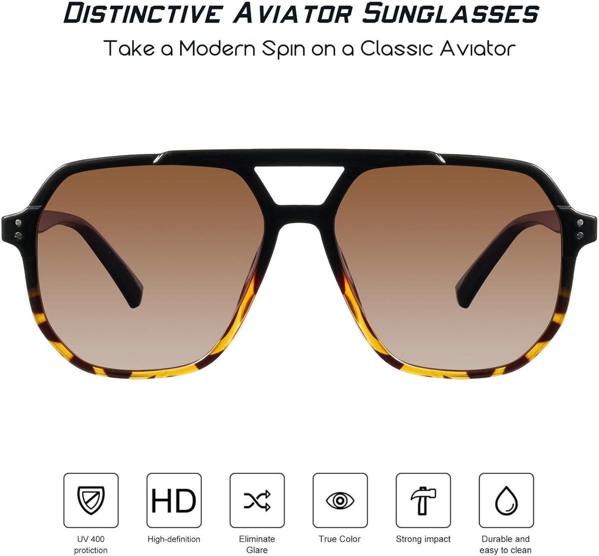 Oversized Aviator Sunglasses for Women and Men with Polarized Lens MS52243