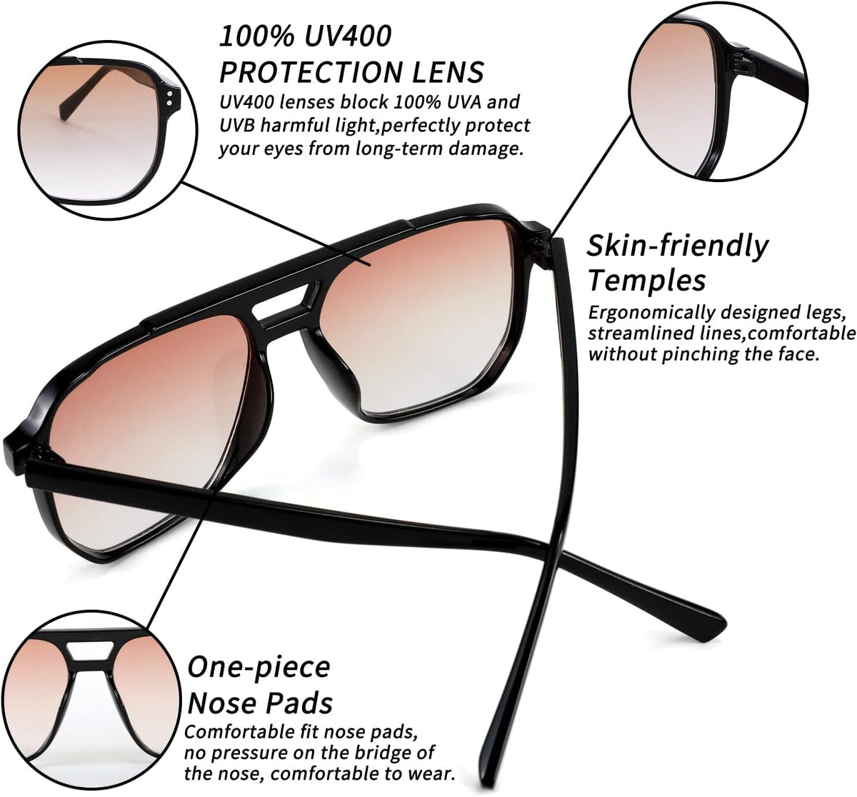 Retro Square Aviator Sunglasses Women Men 70s Vintage Trendy Plastic Frame Sun Glasses B2835