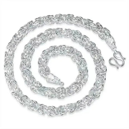 NEW! Exquisite Men Solid Heavy 925 Sterling Silver Domineering Dragon Head Silver Chain Necklace Jewelry