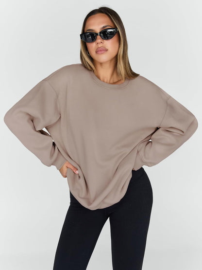 Sweatshirts for Women Hoodies Oversized Crewneck Tops Sweaters Comfy Fall Winter Outfits Clothes 2025 Fashion