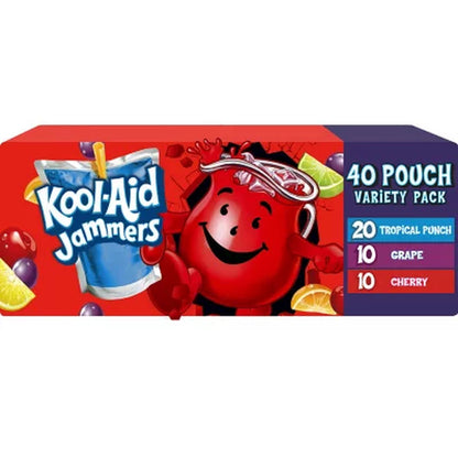 Kool-Aid Jammers Juice Pouches Variety Pack 6 Fl. Oz., 40 Pk.