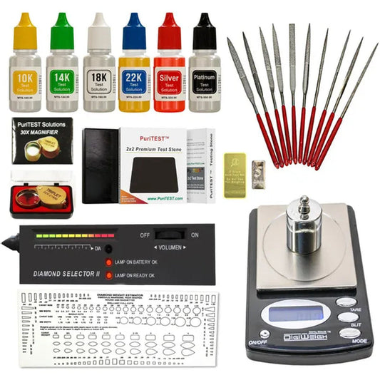 PuriTEST Gold Silver Acid Testing Kit Electronic Scale Diamond Tester Digital