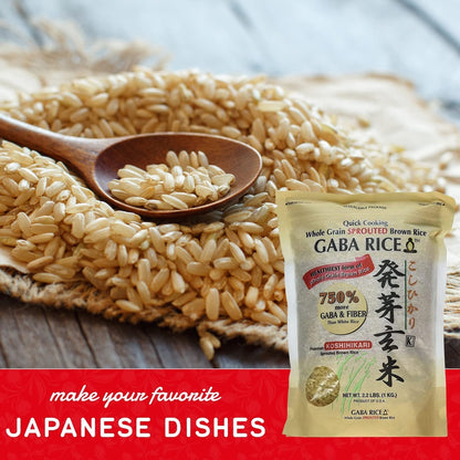 Koshihikari Premium Sprouted Brown Gaba Rice, 2.2 Pound (Pack of 4)
