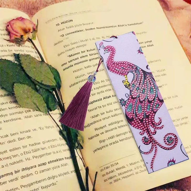 20 Types New Diy Leather Book Marks Special Shaped Diamond Painting Tassel Bookmarks Crafts 5D Exquisite Diamond Bookmark Learning Gifts