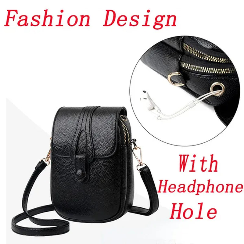 2023 New High Quality High-capacity Women's Fashion Shoulder Bag Genuine Leather Cross Body Shoulder Bags Retro Style Handbags Purses Mobile Phone Bag