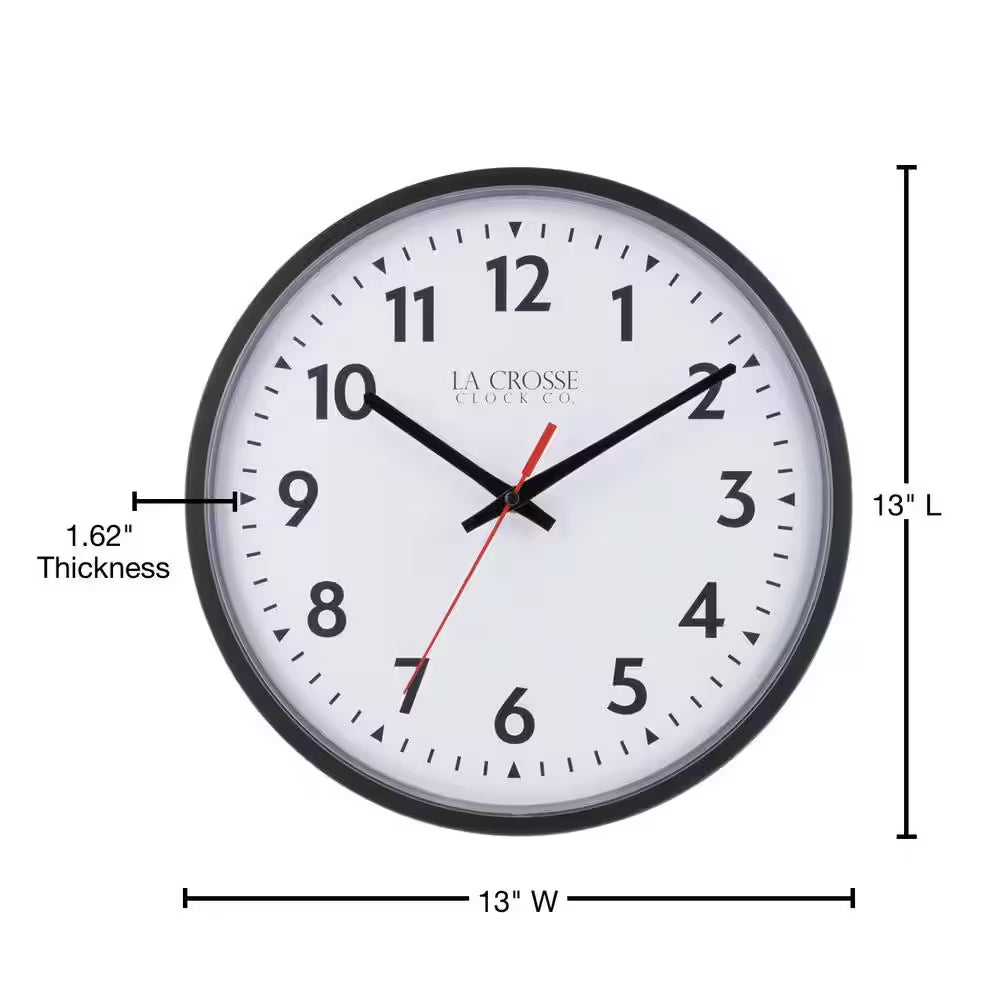 13 In. Info-Tech Commercial Quartz Analog Wall Clock