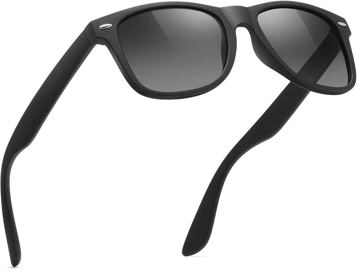 Sunglasses Men Polarized Sunglasses for Mens and Womens,Black Retro Sun Glasses Driving Fishing UV Protection