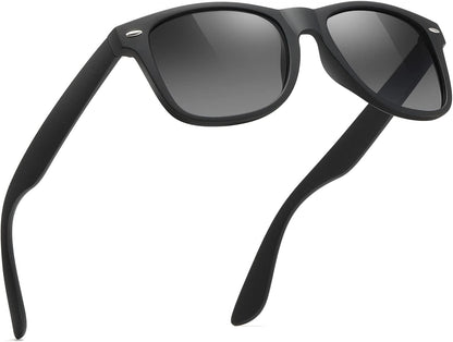 Sunglasses Men Polarized Sunglasses for Mens and Womens,Black Retro Sun Glasses Driving Fishing UV Protection