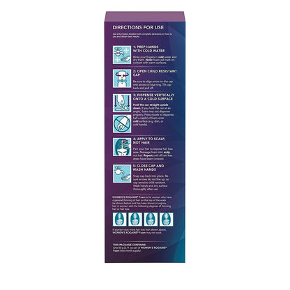 Women'S  5% Minoxidil Foam, Topical Once-A-Day Hair Loss Treatment for Women to Regrow Fuller, Thicker Hair, Unscented, 4-Month Supply, 2 X 2.11 Oz