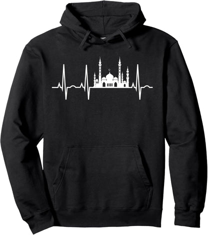 Islamic Hoodies for Men & Women Muslim Heartbeat Islam Gift