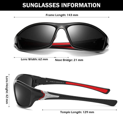 Sports Polarized Sunglasses for Men Cycling Driving Fishing UV400 Protection