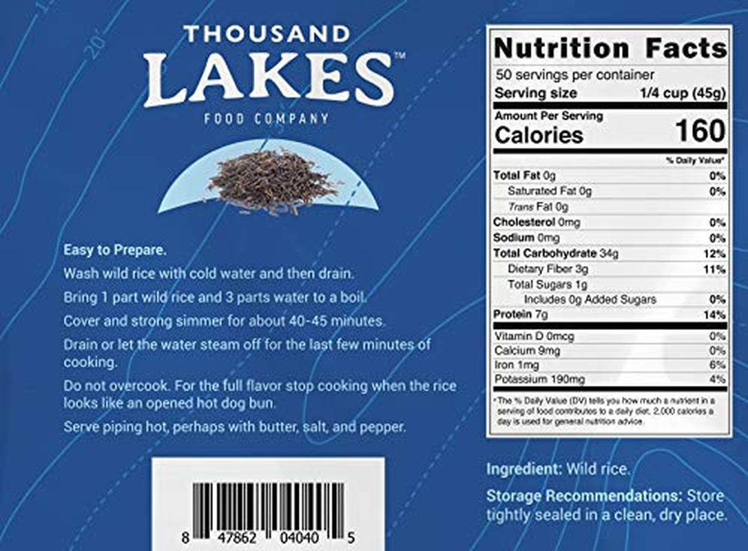 Minnesota Grown Wild Rice - Bulk - 5 Pounds | 100% All Natural