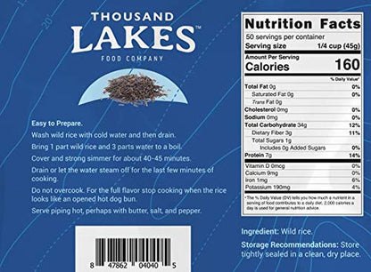 Minnesota Grown Wild Rice - Bulk - 5 Pounds | 100% All Natural