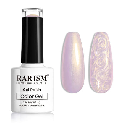 Pearl Gel Nail Polish, Glitter Drawing Gel Polish Shimmer Mermaid Nail Gel Soak Off UV Gel for Salon Home DIY Manicure Use