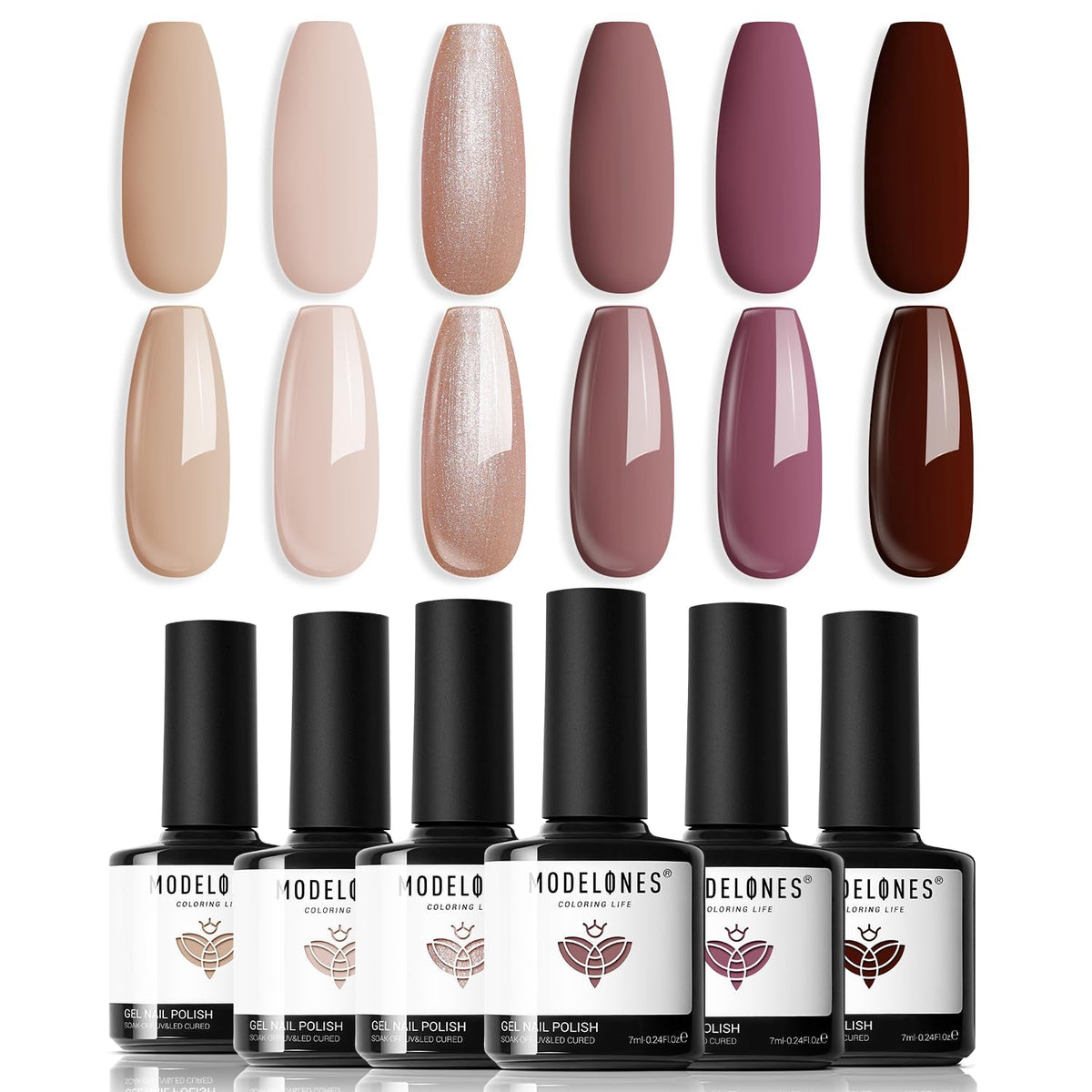 Gel Nail Polish Set, 6 Colors Easter Pastel Gel Polish Set with Nail Art Liner Brush, Soft Pink White Light Purple Blue Green Nude Spring Painting Nail Gel Polish Kit Mani DIY Salon Gifts