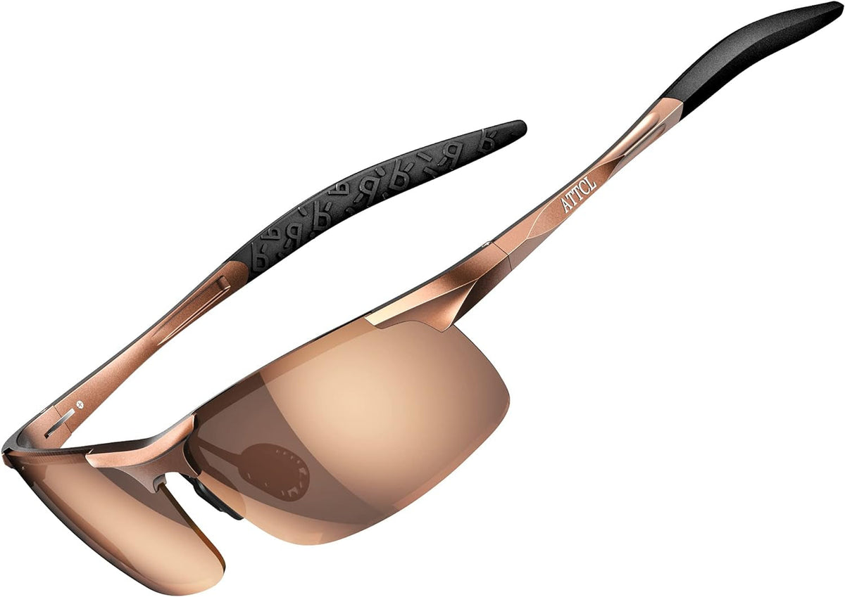 Men's Fashion Driving Polarized Sunglasses for Men - Al-Mg metal Ultralight Frame