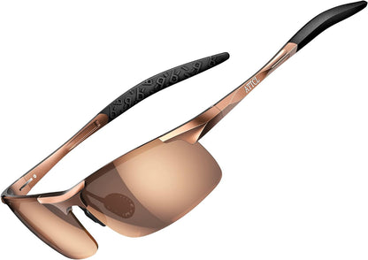 Men's Fashion Driving Polarized Sunglasses for Men - Al-Mg metal Ultralight Frame