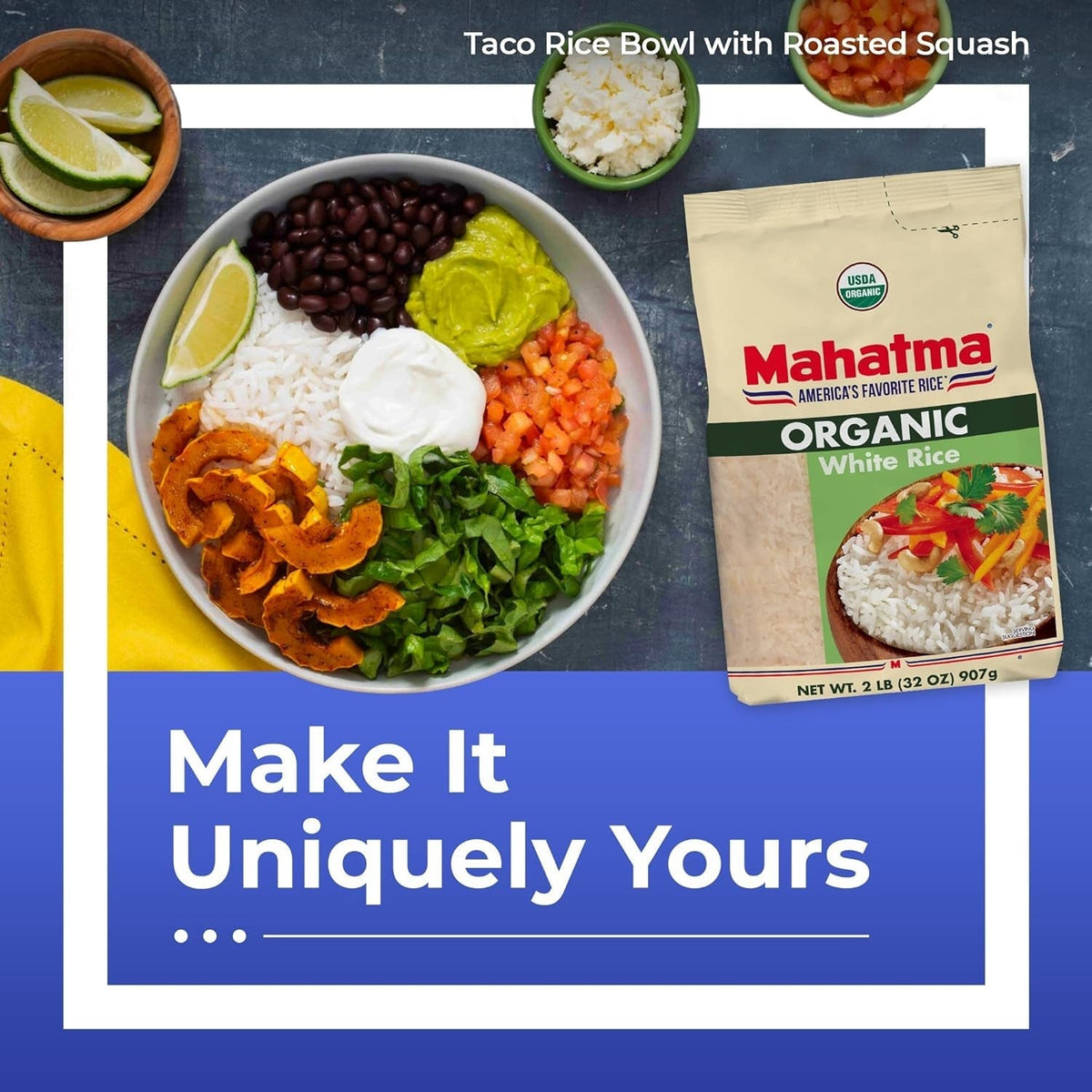 Organic White Rice, 2Lb Bag of Rice, Stovetop or Microwave Rice in 20 Minutes