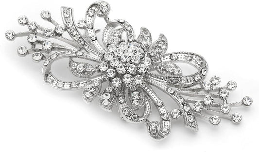 Antique Crystal Bridal Brooch Pin for Weddings, Bridesmaid, Mother of the Bride Jewelry Accessory