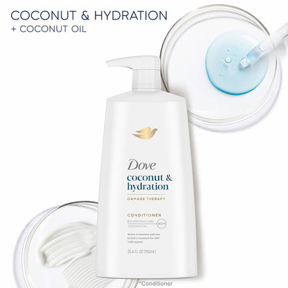 Ultra Care Coconut & Hydration Conditioner for Dry Hair with Jojoba and Sweet Almond Oils, 25.4 Oz